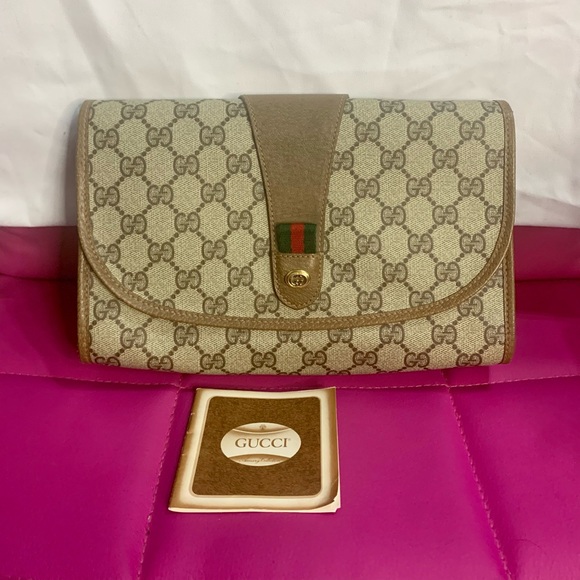 Gucci, Bags, Authentic Vintage Gucci Ophidia Clutch